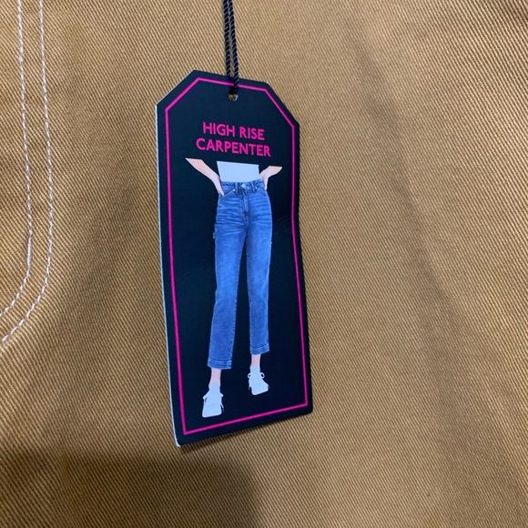 NWT womenβs No Boundaries High Rise Carpenter Pants in brown size juniors 21 - Picture 4 of 5